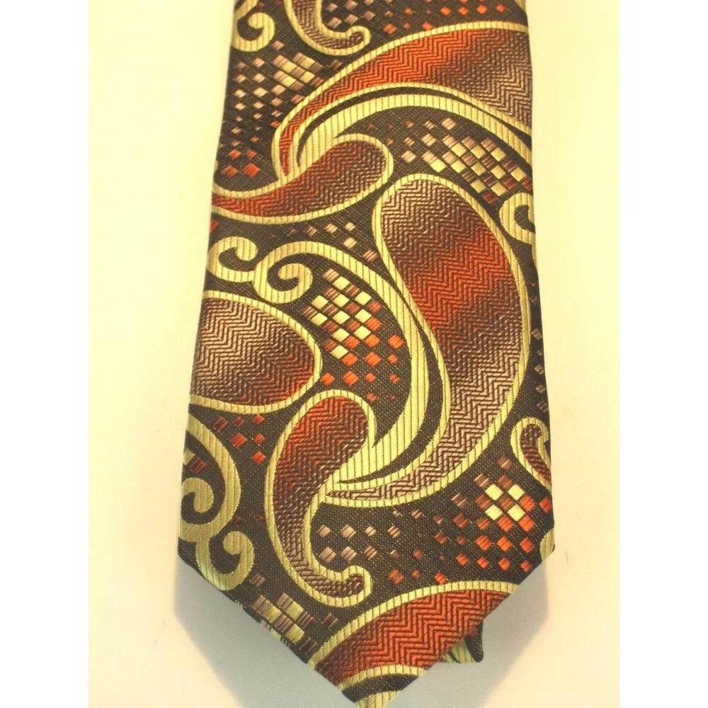 NWOT Pravata 100% Microfibre Geometric Design Necktie